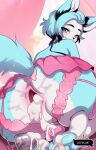 after_anal anthro anus big_butt black_hair black_markings blue_body blue_eyes blue_fur blue_hair blush blush_lines bodily_fluids bottomwear butt butt_focus buttplug canid canine clothed clothing collar colored cum cum_in_ass cum_inside cum_on_feet digital_drawing_(artwork) digital_media_(artwork) feet femboy fur gaping gaping_anus genital_fluids hair hi_res inside kneeling leaking_cum leash leashed_collar lingerie looking_at_viewer looking_back looking_back_at_viewer male male_anthro mammal markings multicolored_hair paws pink_bottomwear pink_clothing pink_skirt plug_(sex_toy) raised_tail sex_toy shaded short_hair skirt smile solo tail topless topless_male two_tone_hair white_body white_fur ziffir