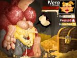 4:3 absurd_res ahegao anal anal_penetration anthro backsack balls big_butt blush bodily_fluids butt chastity_cage chastity_device claws cum cum_in_ass cum_inside digital_media_(artwork) dominant dragon duo egg english_text feral from_behind_position gameplay_mechanics genital_fluids genitals glistening glistening_body gold_(metal) gui health_bar hi_res horn kobold larger_dom looking_pleasured male male/male male_penetrating mythological_creature mythological_scalie mythology nude open_mouth pawpads paws penetration penile penile_penetration penis pregnant pregnant_male prone_bone_position scalie sex size_difference speed_bump_position spiced_icy sweat tail tears text tongue tongue_out