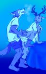 anal anal_penetration anthro antlers balls beastars blush butt butt_grab canid canine canis clothed clothing deer duo footwear fur genitals hand_on_butt hands_on_bed hi_res horn legoshi_(beastars) looking_back looking_pleasured louis_(beastars) male male/male mammal one_leg_up partially_clothed penetration penile penile_penetration penis raised_leg shirt socks spicedpopsicle tail tongue tongue_out topwear unbuttoned_shirt underwear underwear_down wolf