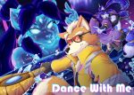 anthro black_nose blue_body blue_fur blue_hair breasts canid canine clothing cosplay crossover crossover_cosplay dead_as_disco duo eyewear female fox fox_mccloud fur glasses gomerz22 hair jacket krystal_(star_fox) male male/female mammal multicolored_body multicolored_fur nintendo orange_body orange_fur staff star_fox tail topwear two_tone_body two_tone_fur white_body white_fur white_hair
