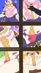 4k 9:16 absurd_res anthro asgore_dreemurr bdsm beard belly bodily_fluids bondage bound bulge circumcised clothing comic deltarune duo embarrassed erection exposed facial_hair genital_fluids genitals hi_res horn humiliation lightner male nipples nude penis precum pubes remmus_cobalt scissors solo thong undertale_(series) underwear undressing
