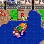 1:1 2023 animal_humanoid armband blonde_hair bowser bowsette_meme breasts butt clothed clothing crossgender crown digital_media_(artwork) electronic_arts female hair headgear horn humanoid koopa long_hair mario_bros maxis_(ea) meme nintendo pixel_(artwork) presenting presenting_hindquarters saiwai_hiroshi scalie shell simcity solo spiked_armband spiked_shell spiked_tail spikes spikes_(anatomy) super_crown tail thong underwear water wet_hair