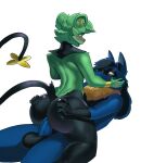 anthro anthro_on_anthro anthro_penetrated anthro_penetrating anthro_penetrating_anthro balls big_balls big_butt big_penis black_balls black_body black_fur black_inner_ear blue_body blue_fur blue_penis blush butt butt_grab canid canine canis chilli_(astrochilli) cowgirl_position duo erection from_front_position fur generation_4_pokemon genitals gloves_(marking) green_body green_fur hand_on_butt hi_res holding_face looking_at_another looking_down looking_pleasured looking_up lucario male male/male male_on_bottom male_on_top male_penetrated male_penetrating male_penetrating_male mammal markings nintendo on_bottom on_top open_mouth penetration penis pink_nose pokemon pokemon_(species) red_eyes sex shinx simple_background smile strike_(strikerman) thick_thighs white_background wolf yellow_body yellow_eyes yellow_fur yellow_markings yungjayfox