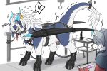 anthro aren_(luterre) bdsm blush bodily_fluids bondage bondage_gear boots bound canid canine canis chastity_cage chastity_device clothing collar cum cum_on_ground dildo dragon duo feral footwear gag genital_fluids gloves hair handwear hi_res hoof_boots horn horn_tag hush_(luterre) leaking_cum leash luterre male mammal mythological_creature mythological_scalie mythology petplay ponyplay ring_gag roleplay scalie sex_toy shoes snout syringe tail tail_tied tongue tongue_out wingbinders wings wolf