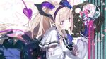  1girl arknights arknights:_endfield black_hairband blonde_hair blue_dress curled_horns demon_girl demon_horns demon_tail dress earrings game_asset gem gloves hairband heart heart-shaped_gem heart_earrings high_ponytail highres horns jewelry liino_(arknights) long_hair long_sleeves looking_at_viewer multicolored_hairband multicolored_horns official_art pako_(pakosun) parted_lips partially_fingerless_gloves pink_gem pointy_ears ponytail purple_eyes purple_gloves purple_hairband purple_horns purple_tail sidelocks solo star-shaped_pupils star_(symbol) symbol-shaped_pupils tail two-tone_hairband two-tone_horns 