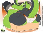 anthro artist_logo balls big_balls big_breasts big_butt big_nipples big_penis big_tail black_body black_nipples black_penis border bra breasts busty_boy_(lore) butt butt_grab butt_squish clothing dragon ear_frill european_mythology frill_(anatomy) furniture genitals gradient_background green_balls green_body green_breasts green_butt green_eyes green_hair green_horn green_scales gynomorph hair hand_on_butt hi_res horn huge_balls huge_breasts huge_butt huge_nipples huge_penis huge_tail humanoid_genitalia humanoid_penis hyper hyper_balls hyper_breasts hyper_butt hyper_genitalia hyper_nipples hyper_penis intersex kayo_(knockedoutdragon) knockedoutdragon logo looking_at_viewer looking_back male_(lore) mythological_creature mythological_scalie mythology nipples orange_bra orange_clothing orange_panties orange_underwear panties penis rear_view scales scalie simple_background sofa solo squish tail thick_penis thick_tail thick_thighs underwear watermark western_dragon white_border