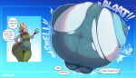 2026 7:4 absurd_res air_inflation anthro artist_name belly belly_expansion belt big_belly big_breasts black_clothing blimp_fruit_(super_mario_galaxy_2) blue_body bodily_fluids breasts butt canid canine clothing colored crossgender digital_media_(artwork) english_text expansion female fox fox_mccloud fur genital_expansion genitals gloves green_clothing grey_clothing hair handwear headgear headwear hi_res huge_belly huge_breasts hyper hyper_belly hyper_breasts hyper_expansion hyper_genitalia hyper_inflation hyper_vulva inflation jacket lactating mammal monobutt monobutt_expansion nintendo orange_body orange_fur red_clothing shaded star_fox tail text tight_clothing tight_fit topwear torn_clothing vulva vulva_expansion white_body white_clothing white_fur white_hair zegorav