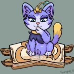 1:1 :3 animal_genitalia animal_vulva bodily_fluids canine_genitalia canine_vulva collar cum cum_drip cum_in_mouth cum_inside domestic_cat drinking drinking_cum dripping felid feline felis female feral fur genital_fluids genitals hornypup league_of_legends licking mammal riot_games solo tencent tongue vulva yuumi_(lol)