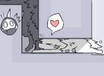 after_transformation amecissist anthro big_tail black_body black_fur black_tail blush canid canine canis changed_(video_game) escaping escaping_together eyes_closed feet fluffy fluffy_tail foot_fetish fur goo_creature goo_transformation heart_symbol human_to_anthro kissing leg_lick licking lin_(changed) mammal puro_(changed) shocked species_transformation tail tongue transformation white_body white_fur white_mask white_tail wolf