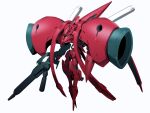  absurdres beam_rifle energy_gun full_body gerbera_tetra green_eyes gun gundam gundam_0083 highres holding holding_gun holding_weapon mecha mecha_focus mobile_suit no_humans one-eyed_mecha original redesign robot science_fiction simple_background solo thrusters weapon white_background zeon zero_gravity zhu_fun 