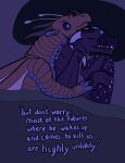 absurd_res ambiguous_gender bedding beetlewing_(wof) black_body blanket claws clearsight_(wof) countershade_torso countershading dialogue dragon duo english_text eyes_closed feral finger_claws flamebringer_(artist) grey_body hi_res horn long_neck lying membrane_(anatomy) membranous_wings mythological_creature mythological_scalie mythology nightwing_(wof) on_side pillow scalie sharp_teeth snout spooning starry_wings sunstreak_(wof) teeth text wings wings_of_fire worried yellow_body