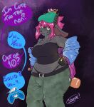 absurd_res baseball_bat bat_(object) big_breasts bovid breasts caprine cigarette clothing duo female hair hi_res jacket lizard mammal mouse murid murine pink_hair reptile rodent scalie sheep solo_focus space_station_14 squeakdrakeart tight_clothing topwear visible_underwear