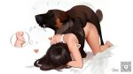 2025 absurd_res ambiguous_penetration bestiality black_hair black_nose bodily_fluids bottomless brown_body brown_fur canid canine canis clothed clothing colored countershade_face countershading digital_media_(artwork) digital_painting_(artwork) doggystyle domestic_dog drooling duo faceless_character faceless_female faceless_human female female_penetrated feral feral_penetrating feral_penetrating_human floppy_ears from_behind_position fur hair heart_symbol herding_dog hi_res human human_on_feral human_penetrated impregnation_attempt interspecies lupaningyo male male/female male_feral male_penetrating male_penetrating_female mammal mostly_nude_female mostly_nude_human painting_(artwork) pastoral_dog penetration qr_code realistic_feral saliva sex shaded side_view signature simple_background thought_bubble topwear topwear_only white_background