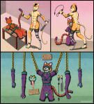 absurd_res amputated amputated_arms amputee anthro armless aroused aroused_face aroused_smile balls bdsm bdsm_collar bdsm_gear bdsm_outfit bedroom_eyes belt belt_accessory belt_bondage belt_buckle belt_collar black_border blake_(criegrrunov) blind blindfold blindfold_only blonde_hair blue_eyes bodily_fluids bondage bondage_gear border bound buckle butt_slap chain chained cheerful cock_gag collar collar_only collar_ring collar_tag comic criegrrunov cuff_(restraint) cuff_bracelet cum cum_drip cum_in_mouth cum_inside cum_on_face digitigrade disability dominant dominant_anthro dominant_male dripping duo energy erection eyelashes eyewear felid feline fellatio femboy fur gag gem genital_fluids genitals grin hair handcuffs happy hi_res humiliation legless limbs looking_pleasured male mammal markings mature_anthro mature_male metal_collar metal_cuffs missing_all_arms missing_all_legs missing_all_limbs missing_arm missing_leg narrowed_eyes neon neon_lights nude nudist oral orange_hair pantherine penile penis portal_amputation portal_penis portal_play portal_ring predicament predicament_bondage prison prisoner prosthetic prosthetic_leg prosthetic_limb restrained restraints ring_gag seductive sex slap smile spades_(suit) spank_marks spank_marks_on_ass spanked_butt spanking spanking_mark spanking_paddle striped_body striped_fur striped_markings striped_tail stripes struggling submissive submissive_anthro submissive_male suit_symbol tail tail_markings teasing thinking_with_portals tiger tired tired_eyes trapped whip whipping yellow_body yellow_fur yellow_tail