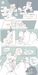 2026 ailurid anthro bear blush blush_lines bodily_fluids bow_tie claws comic dialogue dice digital_drawing_(artwork) digital_media_(artwork) duo english_text extreme_size_difference gambit_(gearwurk) giant_panda half-closed_eyes hi_res holding_character macro male mammal multiple_scenes naoren narrowed_eyes onomatopoeia pawpads red_panda running signature size_difference size_play sketch sound_effects squish sweat sweatdrop text wings