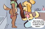 2026 animal_crossing anthro anthro_on_anthro barefoot bathroom bathtub bell biped black_nose black_text blouse blue_bottomwear blue_clothing blue_jeans blue_pants bodily_fluids bottomwear breasts brown_body brown_eyes brown_fur brown_penis brown_tail butt canid canine canis clothed clothing crossgender denim denim_bottomwear denim_clothing dialogue digby_(animal_crossing) dipstick_tail domestic_dog duo english_text erection excessive_feces eyelashes faceless_anthro faceless_character faceless_gynomorph faceless_intersex feces feces_in_mouth feet female female_anthro freakette fur genital_fluids genitals glans green_clothing green_shirt green_topwear gynomorph gynomorph/female hi_res holding_feces humanoid_genitalia humanoid_penis incest_(lore) inside intersex intersex/female isabelle_(animal_crossing) jeans jingle_bell kneeling looking_up_at_partner male male_anthro mammal markings mtg_crossgender mti_crossgender multicolored_body multicolored_fur nintendo open_mouth panties panties_down pants partially_clothed penis pink_blouse pink_clothing pink_glans pink_panties pink_penis pink_underwear plantigrade precum red_tongue scatplay shih_tzu shirt short_sleeves sibling_(lore) side_view sink sister_(lore) sisters_(lore) small_breasts small_penis soap_dispenser speech_bubble standing tail tail_markings talking_to_another talking_to_partner tan_body tan_fur tan_tail tan_tail_tip teeth text tongue topwear touching_feces toy_dog twincest_(lore) twins_(lore) two_tone_body two_tone_fur two_tone_tail underwear underwear_down yellow_body yellow_fur yellow_tail