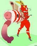 4_arms anatomically_correct anatomically_correct_genitalia anatomically_correct_penis antennae_(anatomy) anthro anus arthropod arthropod_abdomen arthropod_abdomen_anus arthropod_abdomen_genitalia arthropod_abdomen_penis big_anus big_butt big_penis black_markings butt cecropia_moth compound_eyes deadrock005 feet fur fur_markings genitals grey_feet grey_hands hi_res huge_anus huge_penis hyper hyper_anus hyper_genitalia hyper_penis insect insect_wings invertebrate_proboscis lepidopteran lepidopteran_wings male markings moth multi_arm multi_limb multicolored_body neck_tuft penis presenting proboscis_(anatomy) pseudo_pupils rear_view red_body saturniid solo standing striped_abdomen stripes tiptoes tongue tongue_out tuft vega_frith white_body wings yellow_antennae yellow_eyes