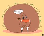 aliasing anthro artist_logo artist_name bar_emanata belly belly_expansion big_belly big_butt bottomwear brown_body brown_fur bubble_butt bubble_emanata burger butt clothing container cropped_jacket cup curvy_figure dialogue digital_media_(artwork) emanata english_text eulipotyphlan evan_laveldivan expansion eyelashes femboy flash_emanata food footwear fur gloves handwear head_tuft hi_res huge_belly huge_butt huge_hips huge_thighs hyper hyper_belly knee_highs knee_socks legwear logo male mammal mole_(animal) onomatopoeia rear_view rumbling_stomach shoes shorts signature small_waist socks solo sound_effects speech_bubble tail text thatdawgmurray thick_thighs tuft wasp_waist whiskers wide_hips