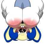 1:1 alpha_channel anthro blue_hair bodily_fluids breast_grab breastfeeding breasts buckteeth duo ears_down flashpointgear flashy_the_rabbit hair hand_on_breast hi_res lactating lagomorph leporid mammal meme milk nipples pink_nipples pivoted_ears rabbit reaction_image sega sonic_the_hedgehog_(series) teeth uvula vanilla_the_rabbit white_breasts