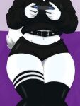 3:4 absurd_res anthro clothed clothing controller domestic_cat felid feline felis female hi_res kaicitoelmapache katalyn_(kaicitoelmapache) mammal mephitid skunk solo