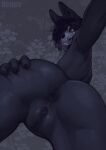 absurd_res acupa anthro anus black_body black_fur black_hair bone breasts butt butt_focus butt_pose close-up female female_anthro flat_chested fur genitals hair hi_res looking_at_viewer looking_back looking_back_at_viewer malo nude perky_butt plump_labia pose presenting presenting_hindquarters scp-1471-a scp_foundation sharp_teeth skull skull_head slim_anthro slim_female small_breasts solo spread_butt spread_legs spreading teeth vulva