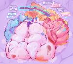 2023 absurd_res anthro belly big_belly big_breasts big_butt blue_body breasts butt censored censored_genitalia chestdandy english_text equid equine female fluttershy_(mlp) force_feeding forced friendship_is_magic group hasbro hi_res horse huge_belly immobile mammal morbidly_obese morbidly_obese_anthro morbidly_obese_female my_little_pony nipples obese obese_anthro obese_female overweight overweight_anthro overweight_female pink_body pinkie_pie_(mlp) pony rainbow_dash_(mlp) rarity_(mlp) slob text thick_thighs white_body yellow_body