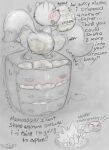 animate_inanimate anthro blush bodily_fluids bursting close_to_bursting diaper dominant dominant_male dresser dresser_drawer english_text explosion feces female furniture genital_fluids hi_res humiliation koppa_(shiren_the_wanderer) living_furniture male mammal mamo_(shiren_the_wanderer) mustelid musteline over_filling overflo207 rolled_up_diaper sentient sketch soiled_diaper soiling stinky_diaper submissive submissive_female text true_musteline unclean_diaper urine used_diaper weasel wet_diaper