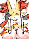 3:4 absurd_res anthro areola ateeveelutinfp bdsm big_breasts blood bodily_fluids breast_tissue breasts canid canine death delphox female female_anthro generation_6_pokemon genitals gore gore_focus hi_res looking_pleasured mammal nintendo nipples nude pink_areola pink_nipples pokemon pokemon_(species) snuff solo
