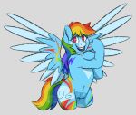 animal_genitalia animal_vulva blue_body blue_fur corruptedkerosene cutie_mark equid equine equine_genitalia equine_vulva female feral friendship_is_magic fur genitals hasbro horse mammal mane multicolored_mane multicolored_tail my_little_pony mythological_creature mythological_equine mythology navel pegasus pink_eyes pony rainbow_dash_(mlp) rainbow_mane rainbow_tail redesign solo spread_wings tail teats vulva wings