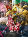 2026 2_penises 3:4 3_claws 4_fingers absurd_res adine_(angels_with_scaly_wings) angels_with_scaly_wings animal_genitalia animal_penis anthro anthro_on_anthro anthro_penetrated anthro_penetrating anthro_penetrating_anthro anthro_pov ass_to_ass bed bicikliszelep black_body black_insides blue_eyes blush blush_lines bodily_fluids buttplug cabinet canine_genitalia canine_penis cervix claws cum cum_expulsion cum_from_vagina cum_in_uterus cum_in_vagina cum_inside cum_overflow cutout detailed_background dragon european_mythology excessive_cum excessive_genital_fluids eyewear fallopian_tubes fellatio female female_anthro female_penetrated filled_womb fingers first_person_view frill_(anatomy) furniture genital_fluids genital_slit genitals goggles group heart_symbol hi_res horn impregnation internal internal_vaginal knot leash male male/female male_anthro male_penetrating male_penetrating_female male_pov mirror mirror_reflection multi_genitalia multi_penis myles_vesper_(character) mythological_creature mythological_scalie mythology nude nude_anthro nude_female nude_male open_mouth oral ovaries ovum ovum_with_heart penetrating_pov penetration penile penis penis_in_mouth pink_eyes pink_insides plant plug_(sex_toy) reflection scalie sex sex_toy sperm_cell spread_legs spreading tail tongue trio uterus vulva western_dragon window wings wyvern yellow_body yellow_claws