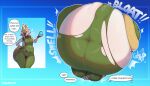 2026 7:4 absurd_res air_inflation anthro artist_name belly belly_expansion belt big_belly big_breasts black_clothing blimp_fruit_(super_mario_galaxy_2) blue_body bodily_fluids breasts butt canid canine clothing colored crossgender digital_media_(artwork) english_text expansion female fox fox_mccloud fur genital_expansion genitals gloves green_clothing grey_clothing hair handwear headgear headwear hi_res huge_belly huge_breasts hyper hyper_belly hyper_breasts hyper_expansion hyper_genitalia hyper_inflation hyper_vulva inflation jacket lactating mammal monobutt monobutt_expansion nintendo orange_body orange_fur red_clothing shaded star_fox tail text tight_clothing tight_fit topwear torn_clothing vulva vulva_expansion white_body white_clothing white_fur white_hair zegorav