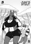 2025 anthro artist_logo artist_name balls_outline big_breasts breasts bulge cleavage clothed clothed_gynomorph clothed_intersex clothed_male clothing comic cover cover_art cover_page detailed_bulge duo equid equine eyes_closed freckles_(artist) genital_outline gynomorph gynomorph_anthro hair herm_(lore) hi_res horse intersex intersex_anthro larger_gynomorph larger_intersex logo looking_at_another looking_at_partner male male_anthro mammal monochrome muscular muscular_anthro muscular_gynomorph muscular_intersex navel plant procyonid puffed_tail raccoon size_difference smaller_male tail text tree