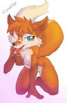  2017 absurd_res anthro areola black_nose blue_eyes breasts canine crombie cum cum_on_face dipstick_tail eyelashes female fox fur gloves_(marking) hi_res licking looking_at_viewer mammal markings multicolored_fur multicolored_tail nipples one_eye_closed open_mouth simple_background socks_(marking) solo tongue tongue_out white_background 