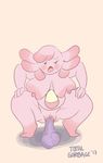  anthro balls big_breasts breasts chansey colored crouching disembodied_penis duo egg female male male/female nintendo nude overweight penetration penis pok&eacute;mon pussy sex simple_background slightly_chubby solo_focus totalgarbage vaginal vaginal_penetration video_games 
