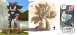  cape carving clothing crown sculpture shadow_the_hedgehog sonic_(series) sonic_boom_(series) statue tagme 