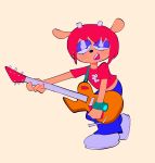  bovid caprine clothed clothing female fur guitar hair hi_res horn lammy_lamb lipstick makeup mammal musical_instrument natededeur orange_fur parappa_the_rapper red_hair sheep solo um_jammer_lammy video_games 