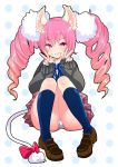  animal_humanoid clothing elin hair humanoid kihara_moja panties peace_sign_(disambiguation) pink_hair school_uniform skirt solo tera_online underwear uniform video_games 