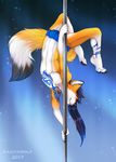  2017 anthro black_hair blue_hair bulge canine fox hair kaiotawolf male mammal smile solo 