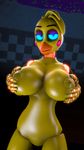  2017 3d_(artwork) animatronic anthro avian beak blue_eyes breasts chica_(fnaf) digital_media_(artwork) female five_nights_at_freddy&#039;s five_nights_at_freddy&#039;s_2 glowing glowing_eyes hi_res lagomorph looking_at_viewer machine mammal neon nipples nude pervertguy341 robot toy_chica_(fnaf) video_games yellow_nipples 