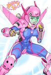 abs acronym adapted_costume animal_print armor blue_bodysuit blue_sky bodysuit breasts brown_eyes brown_hair bunny_print chichipaechichipapa clenched_hands commentary_request covered_navel covered_nipples crotch_plate d.va_(overwatch) emblem english exoskeleton facepaint facial_mark fighting_stance flying glowing glowing_hand helmet henshin highres jetpack looking_at_viewer mecha_musume medium_breasts meka_(overwatch) open_mouth outdoors overwatch pilot_suit pink_lips power_armor ribbed_bodysuit shoulder_pads shouting skin_tight sky smile solo transformation whisker_markings 