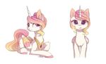  cutie_mark equine feathered_wings feathers female feral friendship_is_magic fur hair horn magnaluna mammal my_little_pony pink_eyes pink_feathers pink_hair princess_celestia_(mlp) smile solo white_fur winged_unicorn wings 
