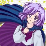  akazukin_chacha cape purple_hair uniform yakko 