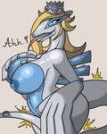  alternate_species anthro belly big_breasts big_butt big_hands blonde_hair blue_eyes breasts butt canastus crown dragon female fusion grey_skin hair jewelry legendary_pok&eacute;mon lipstick long_tongue lugia magic makeup mario_bros masturbation navel nintendo nipples non-mammal_breasts nude open_mouth pok&eacute;mon rosalina_(mario) salivia sex simple_background solo super_mario_galaxy tail_sex tailjob tall tongue transformation video_games wide_hips 