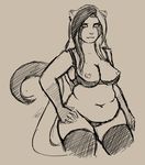  cat conkerbirdy feline female invalid_tag jenny_(conkerbirdy) mammal overweight sketch 