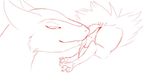  ambiguous_gender balls eeveelution feral glaceonx jolteon licking line_art male male/ambiguous nintendo penis pok&eacute;mon size_difference tongue tongue_out typhlosion video_games 