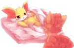  fennekin furry open_mouth poekmon red_eyes vulpix wa_hito_uppe 