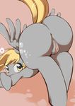  &lt;3 2015 anus ass_up big_butt blonde_hair blush butt cutie_mark derpy_hooves_(mlp) equine feathered_wings feathers female feral friendship_is_magic fur grey_feathers grey_fur hair hi_res looking_at_viewer mammal mokanyann my_little_pony pegasus pussy simple_background solo wings yellow_eyes 