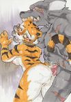  2017 anal anal_penetration anthro breasts cum cum_in_ass cum_inside daigaijin feline female kung_fu_panda male male/female mammal master_tigress nipples penetration penis rat rodent scar tiger 