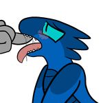  aliasing anthro blush disembodied_hand drooling female flat_chested kobold lolori mouthplay nude reptile saliva scalie solo_focus teeth tongue trout_(artist) 