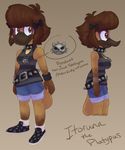  2017 anthro beak brown_eyes brown_fur brown_hair clothing digital_media_(artwork) fur hair itoruna itoruna_the_platypus mammal monotreme platypus 